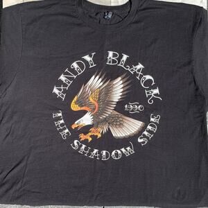 Andy Black Shadow Side TShirt Size XL